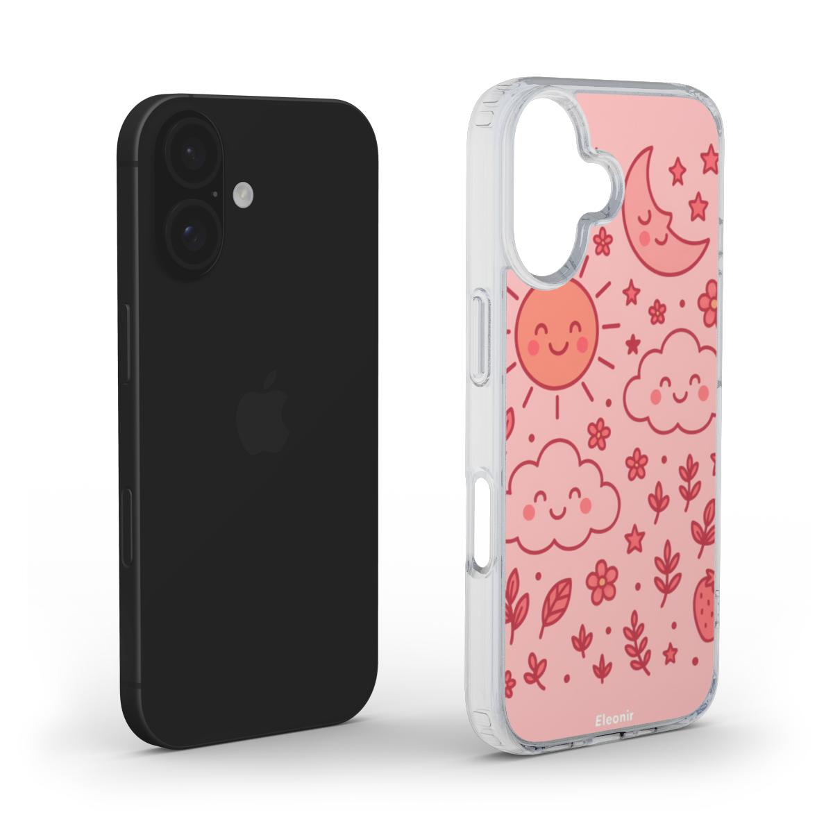 Cute Pink Clear Phone Case