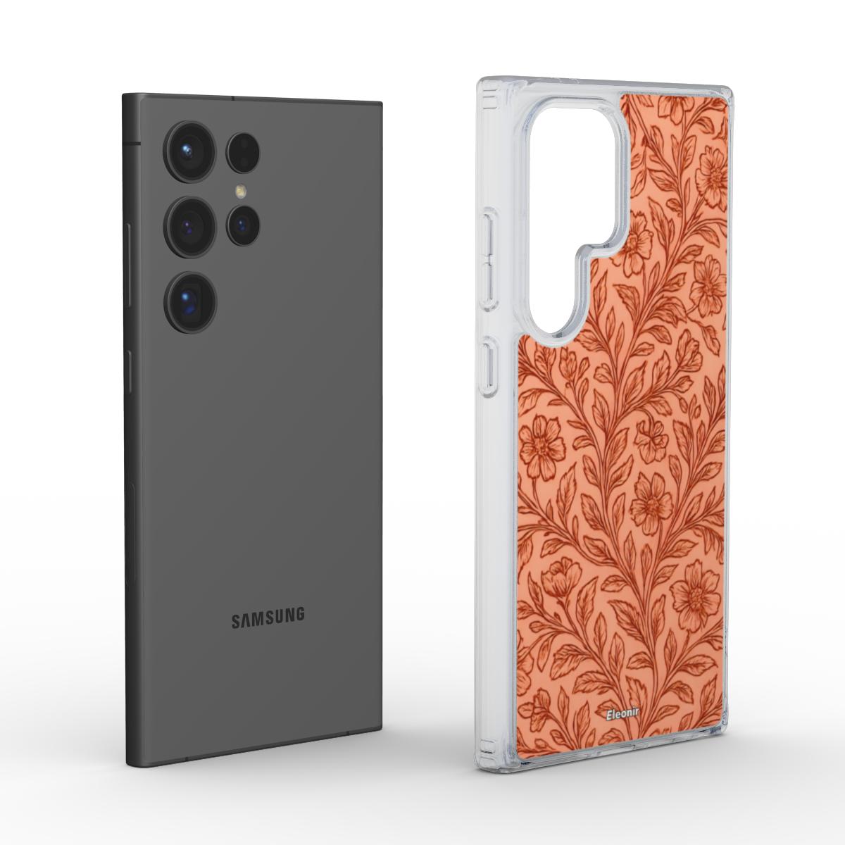 Royal Floral print Clear Phone Case