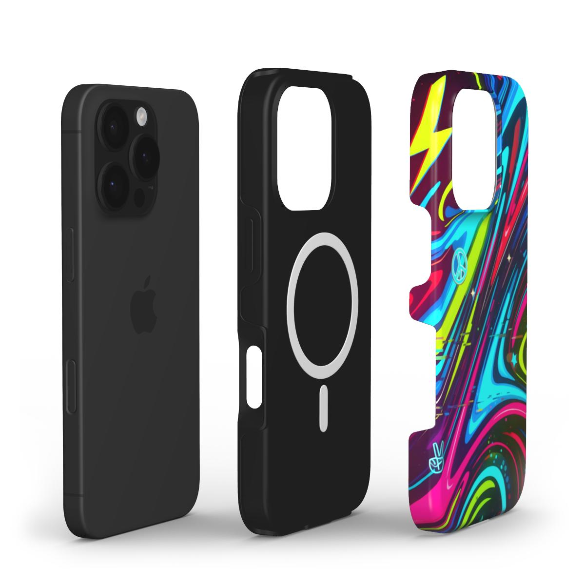 Cool Neon Colorful MagSafe Tough Phone Case