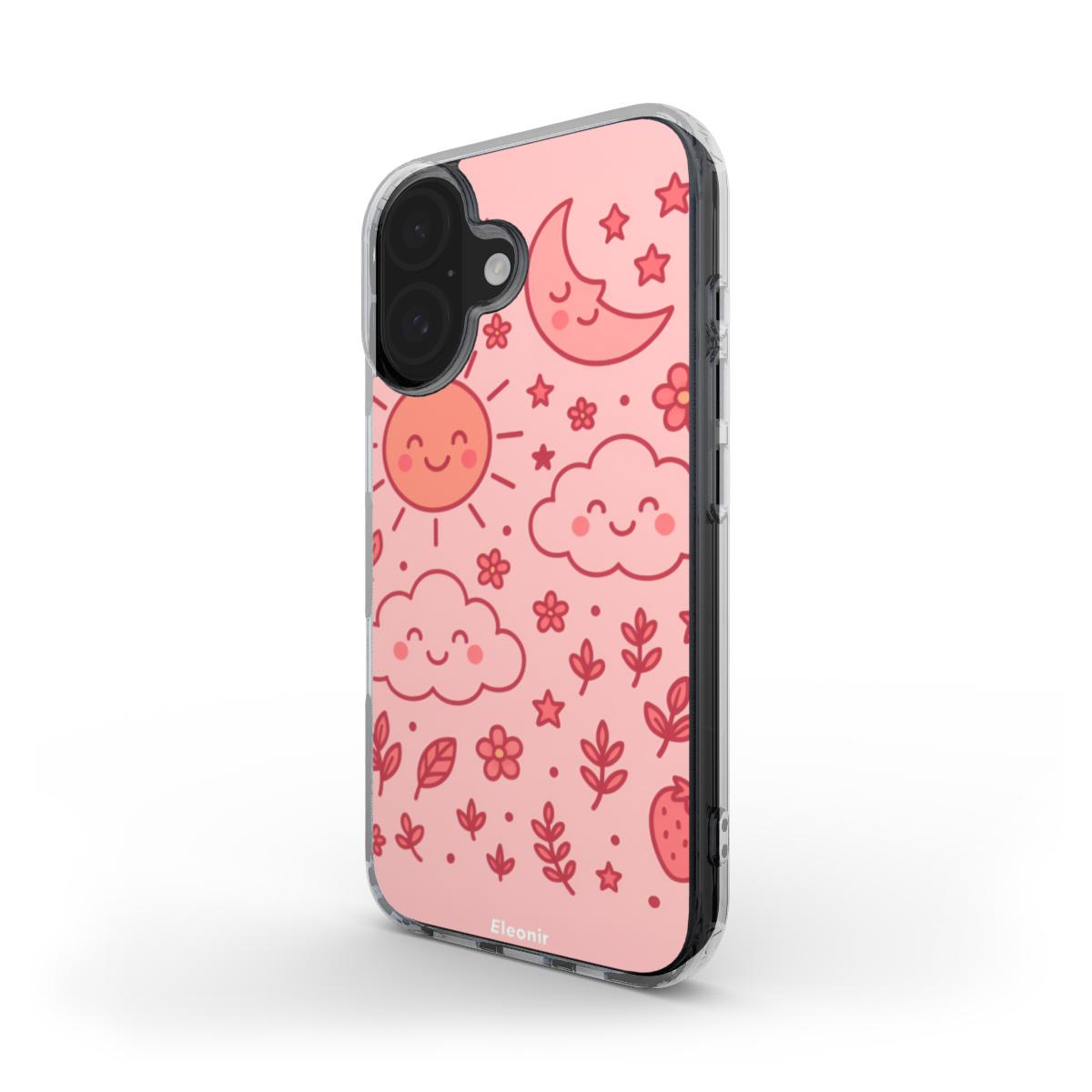 Cute Pink Clear Phone Case