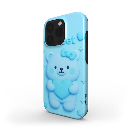 Cute Blue Bear Tough Phone Case