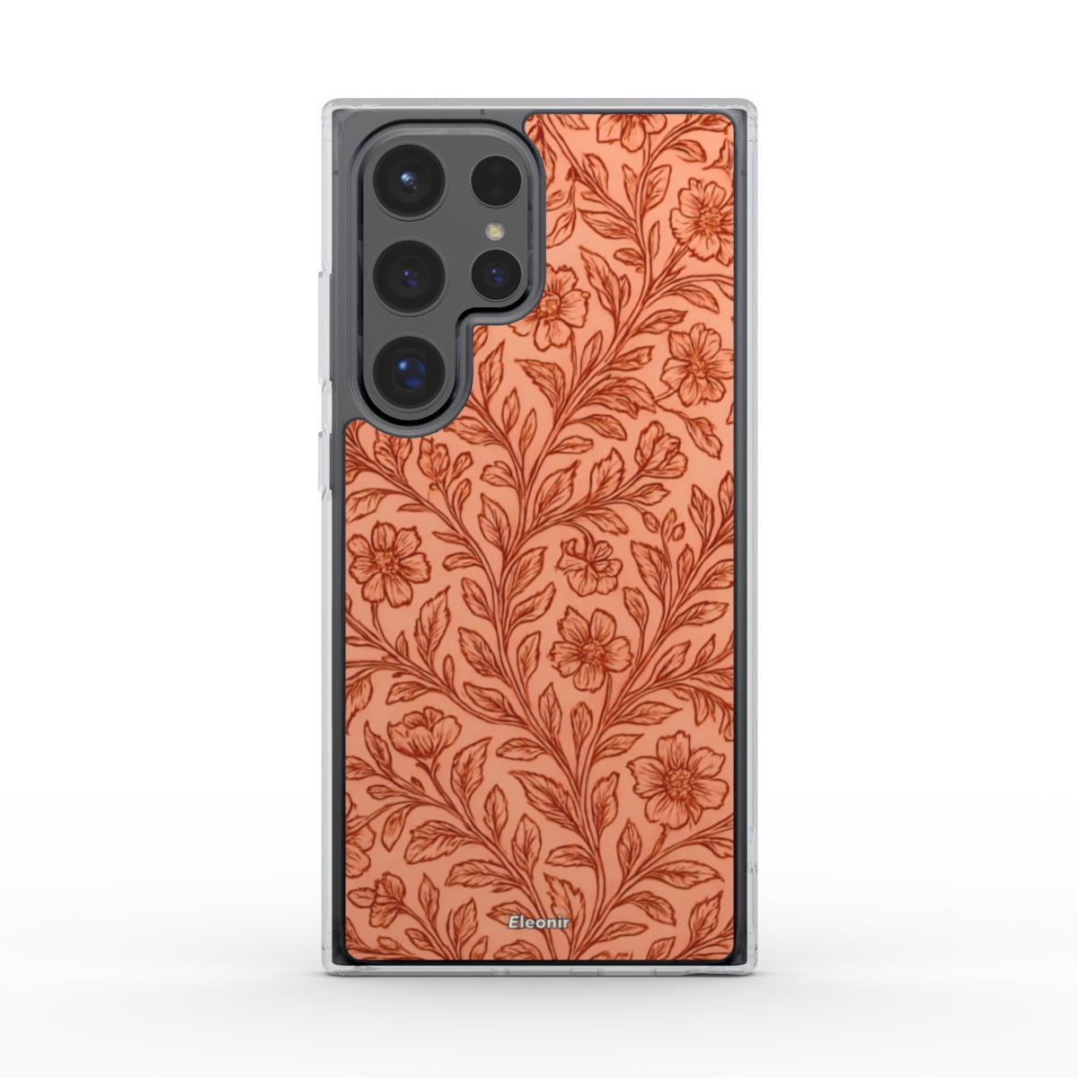 Royal Floral print Clear Phone Case
