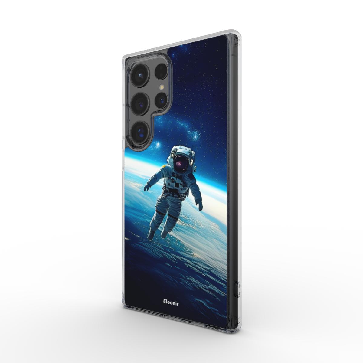 Astronaut in Space Clear Phone Case