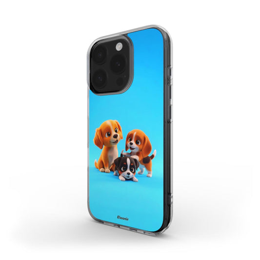 Cute Puppies Dogs MagSafe Clear Phone Case