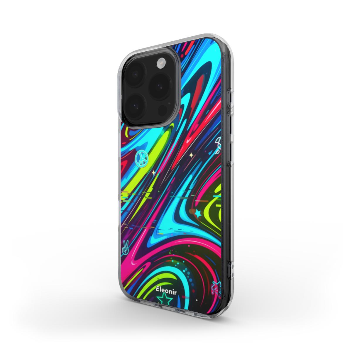 Cool Neon Colorful MagSafe Clear Phone Case