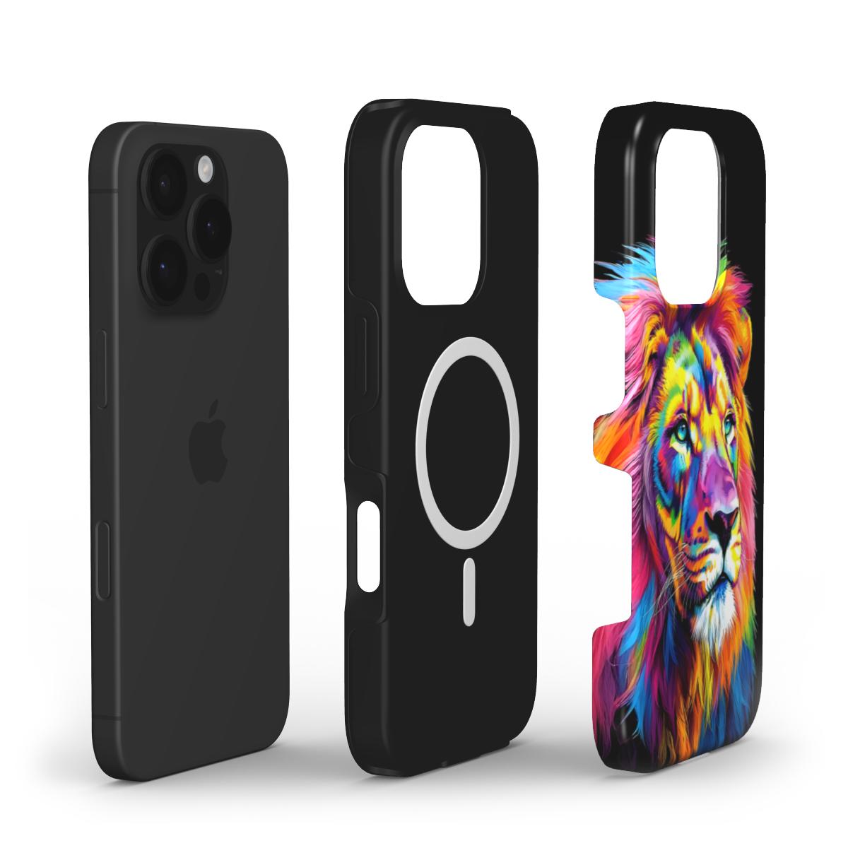 Majestic Colorful Lion MagSafe Tough Phone Case